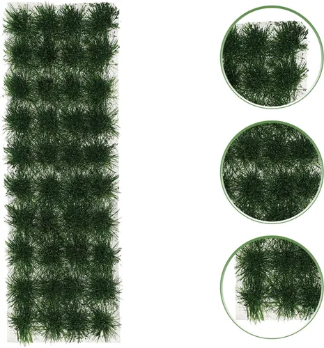 Vista 2 de Yardwe 1 caja de hierba modelo arena mesa de hierba falsa racimo de hierba estática decoración de invierno hierba panel de pared Diorama arbustos