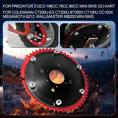 Vista 3 de Piñón dividido universal de cadena 35 de 53T con adaptador para Predator 212cc 196cc 79cc Go Kart Mini Bike CT200U-EX CT200U BT200X CT100U MB200