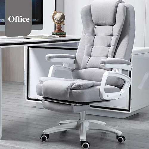 Vista 2 de Katzowen Silla de computadora de oficina, silla de escritorio para computadora, silla ejecutiva de tela con reposabrazos, silla de oficina