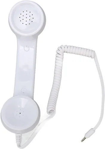 Vista 7 de Auricular retro para teléfono, receptor de teléfono celular, receptor de teléfono celular multifunción a prueba de radiación con enchufe de sonido