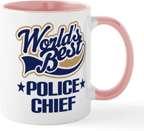 Vista 8 de CafePress Taza de café de cerámica de 11 oz (11.0 fl oz) de Police Mom