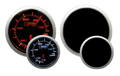Vista 9 de Medidor de temperatura de aceite - eléctrico ámbar/blanco Serie JDM 2.362 in (2 3/8") 60mm electrical oil temperature gauge, monitors engine oil