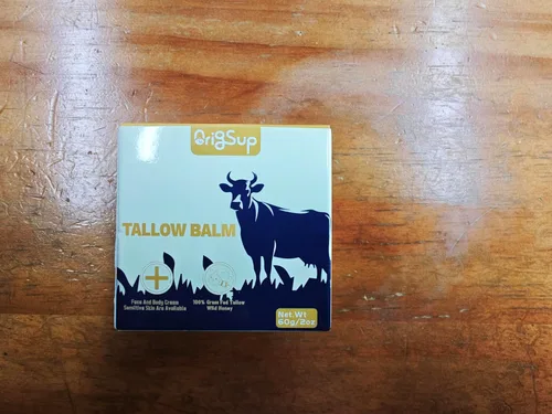 Vista 2 de Bálsamo de sebo de res para el cuidado de la piel - Aceite corporal hidratante completamente natural con miel y cera de abejas - Sebo de vacas