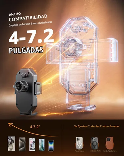 Vista 7 de SUPERONE Soporte para teléfono de coche 3 en 1, soporte de teléfono