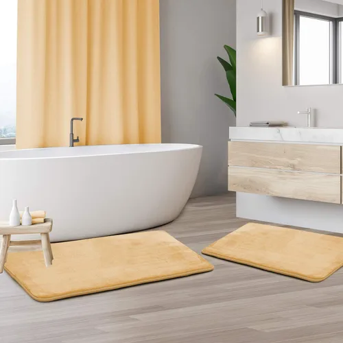 Vista 116 de Clara Clark Alfombra de Baño 24" x 17" - Alfombras de Baño, Tapete de Baño de Espuma Viscoelástica, Afelpado, Acogedor, Ultra Suave, Antideslizante
