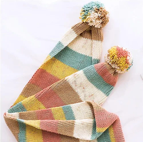 Vista 6 de Hilo de color de algodón para tartas, hilo multicolor arcoíris para tejer y tejer a ganchillo, 2 bolas de 7.05 oz, 45% algodón, 55% acrílico, hilo