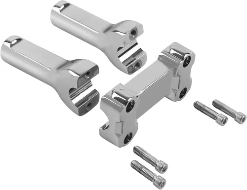 Vista 7 de TCT-MOTORPARTS Manillar de elevación cromado de 4" Compatible con manillar de 1" para Harley Dyna Low Rider Softail Deluxe 4" Riser Handlebar;Fit