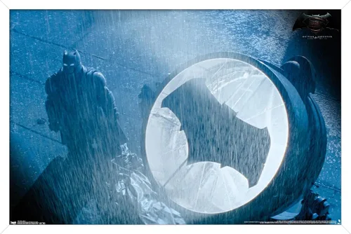 Vista 14 de Trends International Película DC Comics – Batman v Superman – Póster de pared de señal, 14.725 x 22.375 pulgadas, versión enmarcada de madera