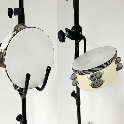 Vista 6 de Pmsanzay Soporte de micrófono para pandereta, soporte de clip para auriculares, fácil de colocar en música o soporte de micrófono para pandereta