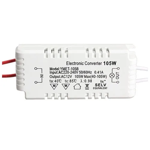 Vista 2 de 105W 12V Luz halógena LED Transformador Electrónico Fuente de Alimentación Conductor Fuente de Alimentación dc12v led Transformador Transformators