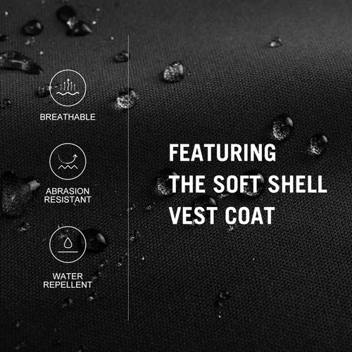 Vista 4 de BALEAF Chaleco ligero Softshell sin mangas para mujer, resistente al viento, cuello alto con bolsillos con cremallera, correr, senderismo, golf
