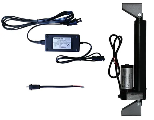 Vista 10 de WindyNation Actuador lineal de 12 voltios, 225 libras + fuente de alimentación de CA a 12 V CC + soportes de montaje del actuador