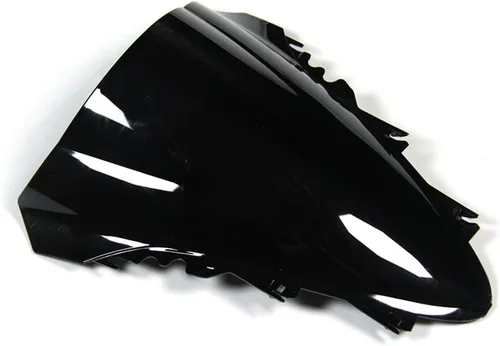 Vista 2 de FLPRO - Parabrisas de plástico ABS de doble burbuja compatible con Yamaha 07 08 YZF-R1 2007-2008 (negro)
