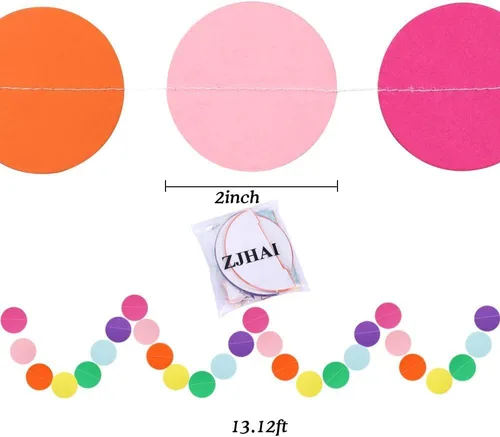 Vista 4 de Decoraciones de pancarta de feliz cumpleaños, juego de decoraciones de cumpleaños de arcoíris, banderas de papel con 9 bolas de panal y guirnalda