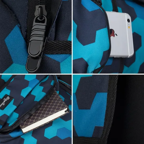 Vista 6 de Mochila escolar estilo Rickyh, mochila de viaje para hombres y mujeres, mochila ligera con compartimento para portátil, Tamaño único