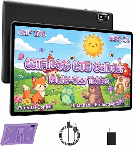 Vista 9 de HAOVM Tablet 10 pulgadas Android 14, 4G SIM desbloqueado, tableta infantil con ranura para tarjeta SIM, pantalla táctil IPS, procesador rápido