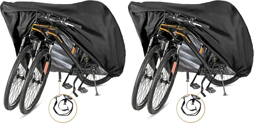 Vista 8 de Szblnsm Funda para bicicleta para 1, 2 o 3 bicicletas, impermeable para almacenamiento al aire libre, cubierta de bicicleta de 420D