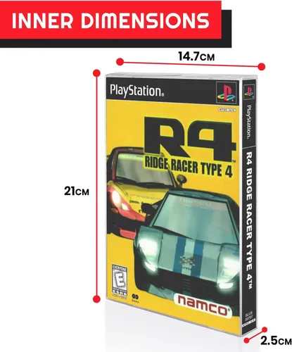 Vista 5 de EVORETRO Protector de caja de juegos para Sega CD, Saturn y Sony PS1 Longbox Games – 0.016 in de grosor a granel bolsas de juegos de cajas