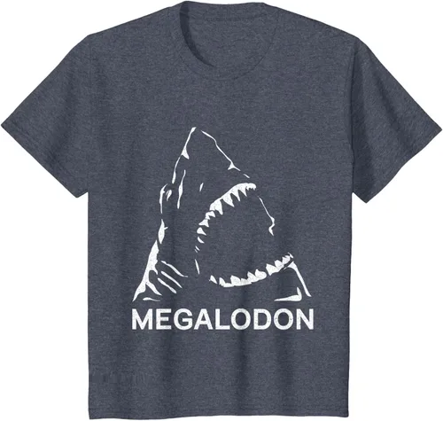 Vista 16 de Camiseta de paleontólogo prehistórico de tiburón gigante Megalodon, Negro