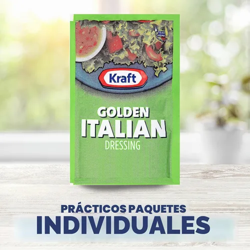 Vista 2 de Kraft Golden - Paquete de aderezo italiano para ensalada (paquetes de 1.5 onzas, paquete de 60)