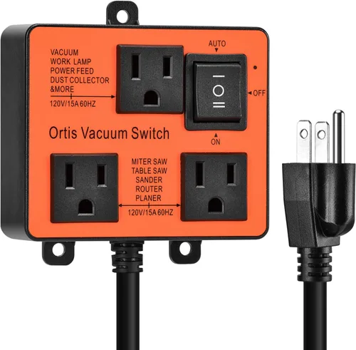 Vista 10 de Interruptor de vacío automático, interruptor de vacío Ortis para más herramientas eléctricas, retarda el encendido/apagado del vacío para evitar