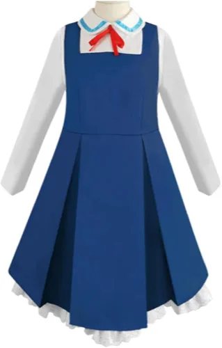Vista 2 de COLSA Grils Anya Forger - Disfraz de anime, uniforme de fiesta de Halloween