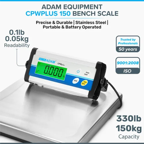 Vista 2 de Adam Equipment, balanza para mostrador CPWplus, 1