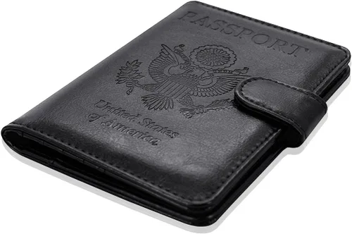 Vista 7 de Funda para pasaporte ACdream, piel de calidad superior, cartera con bloqueo RFID