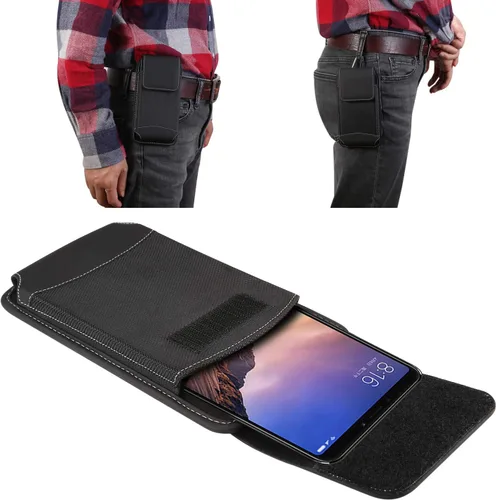 Vista 3 de Funda de cinturón vertical universal móvil para iPhone 11 Pro XS X 8 7 6, bolsa de funda resistente para Samsung s10e/S9/S8/S7/S6