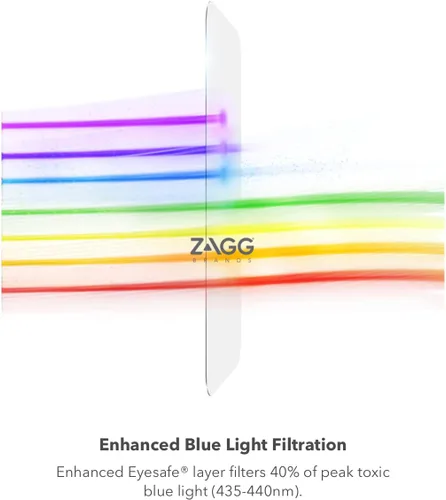 Vista 4 de ZAGG XTR para iPhone SE (3ª/2ª generación), 8, 7, 6s, 6, vidrio, protección D3O de borde a borde, filtro de luz azul, InvisibleShield, sensibilidad