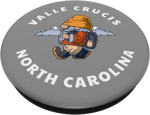 Vista 2 de Valle Crucis Carolina del Norte Gnomo de senderismo NC PopSockets PopSockets intercambiables PopGrip