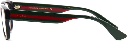 Vista 4 de Gucci GG0343O Gafas rectangulares + paquete con kit de gafas de lujo eSHADES, Negro
