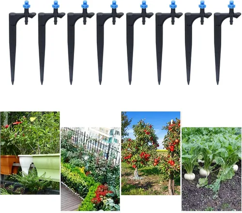 Vista 3 de Sistema de riego de jardín, 20 unidades/bolsa gotero de riego con inserto de tierra emisores de riego por goteo de árboles frutales para tubos