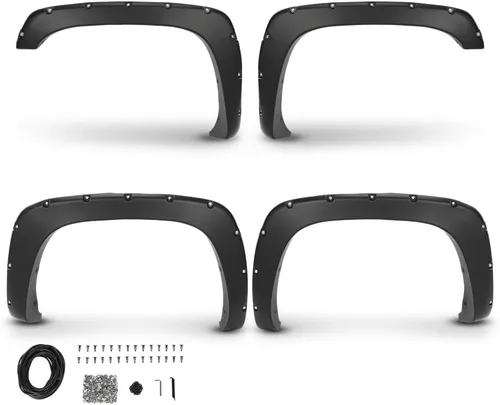 Vista 13 de PIT66 Aletas de parachoques, compatibles con Chevy Silverado 1500 07-13/Silverado 07-14 2500 HD 3500 HD