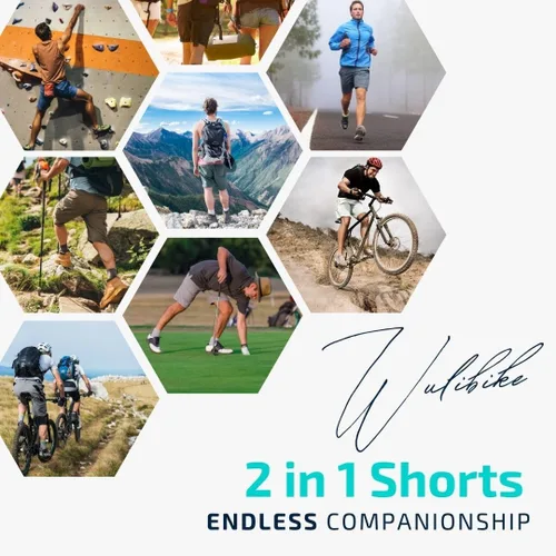 Vista 7 de Wulibike Pantalones cortos de ciclismo de montaña para hombre, acolchado 4D, ropa interior extraíble, pantalones cortos de ciclismo para hombre