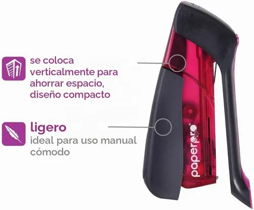 Vista 4 de PaperPro - Engrapadora clásica compacta, 15 hojas, grapado 80% más fácil Surtido