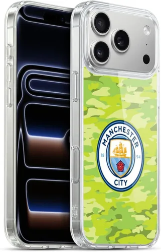Vista 179 de Head Case Designs Funda de gel con licencia oficial del Manchester City Man City FC Blue Moon Badge Camou [protección de grado militar] compatible