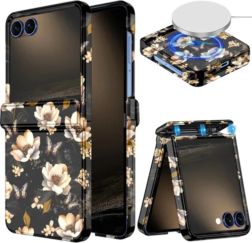 Vista 27 de Hekodonk Funda para Galaxy Z Flip 7, compatible con MagSafe, protector de pantalla integrado, protección de bisagra, magnética, delgada, a prueba