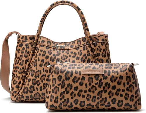 Vista 10 de NEWBELLA Kelly Bolsa Tote de Cuero Vegano para Mujeres - Elegante Bolsa Versátil de Transporte con Asa Superior, Bolso de Hombro Hobo con Monedero