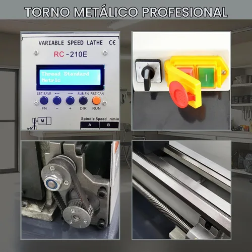 Vista 7 de TECHTONGDA - Torno de metal sin escobillas (1100 W)