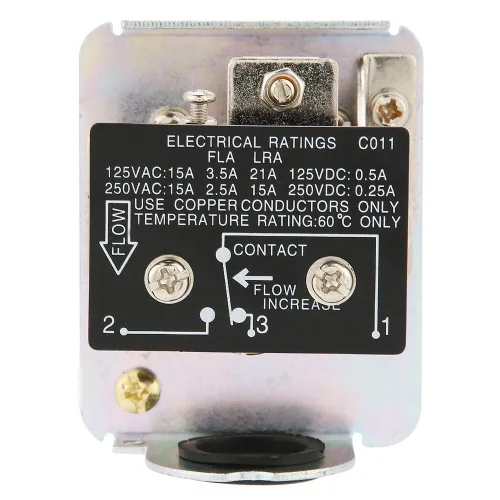 Vista 7 de HFS-15 Interruptor de flujo de agua de paleta, 1/2 pulgada, 220VCA 15A, latón y acero inoxidable, para sistemas de tratamiento de agua y sistemas