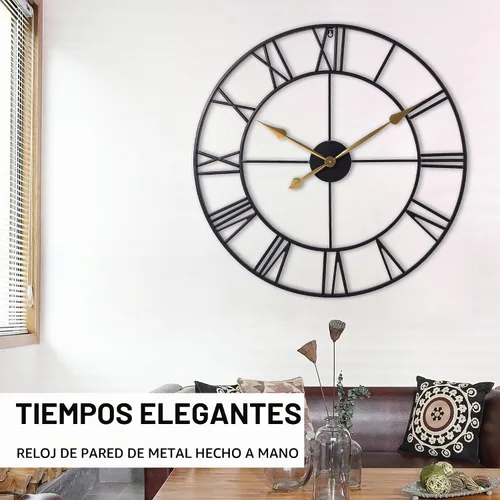 Vista 8 de INFINITY TIME Relojes de pared de gran tamaño de 30 pulgadas para Dorado