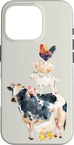 Vista 20 de Cute Animals Cow Chicken Pig Farmer Animal Lover Case for iPhone 17