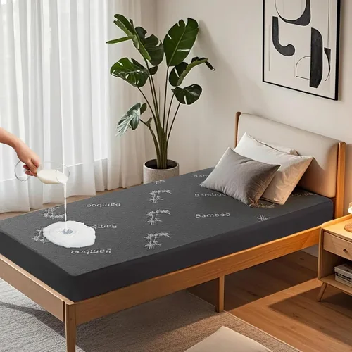 Vista 10 de BEDLORE Protector de Colchón Impermeable Tamaño Twin de Viscosa Derivada de Bambú, Funda de Colchón Suave Ajustable con Bolsillo Profundo de 6"-15