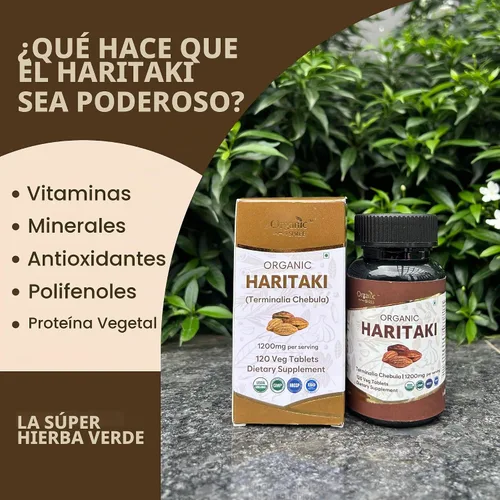 Vista 5 de ORGANIC SPREE Haritaki 120 tabletas Terminalia chebula – Suplemento para el despertar del tercer ojo – Suministro de 60 días – Apoya la digestión
