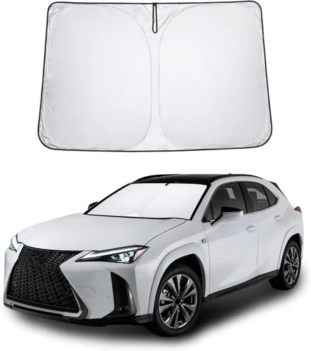 Vista 157 de Proadsy Parasol para parabrisas Rivian R1S 2022-2025 2026 de 4 capas plegable, protector de parasol frontal que bloquea los rayos UV, mantiene