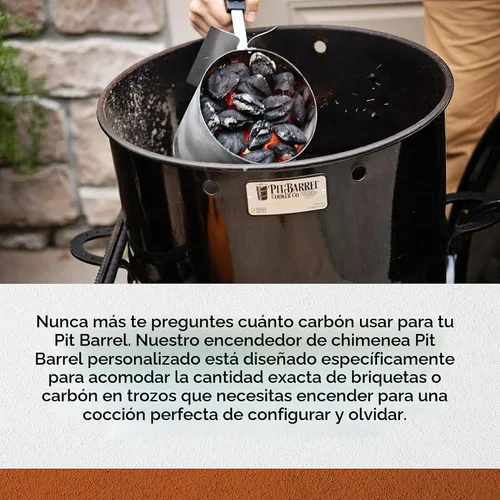 Vista 2 de Pit Barrel Cooker - Arrancador de chimenea de carbón rápido Mide con precisión, enciende rápidamente carbón sin líquido más ligero Arrancador