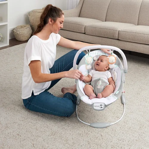 Vista 8 de Ingenuity Asiento para bebé con vibración y música - Landry The Lion
