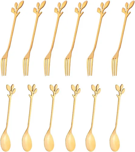 Vista 10 de Cuchara de café creativa de acero inoxidable con flores, cucharas de sopa de azúcar, cucharas para remover té helado de 4.8 pulgadas, cucharas