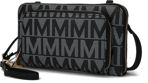 Vista 22 de MKF Collection Bolso cruzado para mujer, diseño de mensajero, cartera de mano